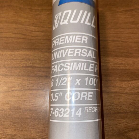 Unopened Roll Quill Premier Universal Facsimile Paper 8.5” X 100’ - Picture 2 of 5